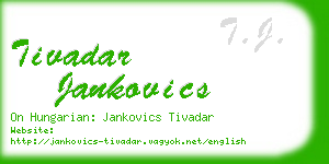 tivadar jankovics business card